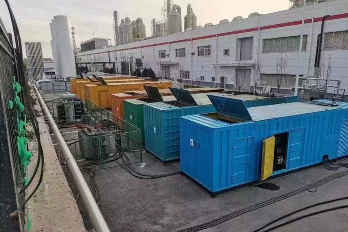 平罗发电机租赁施工现场